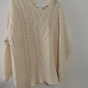Torrid Cream Cable Knit Sweater